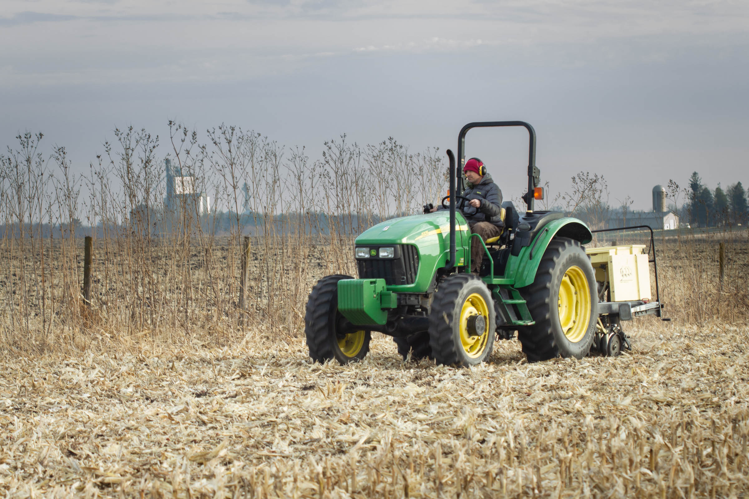 Prairie being seeded