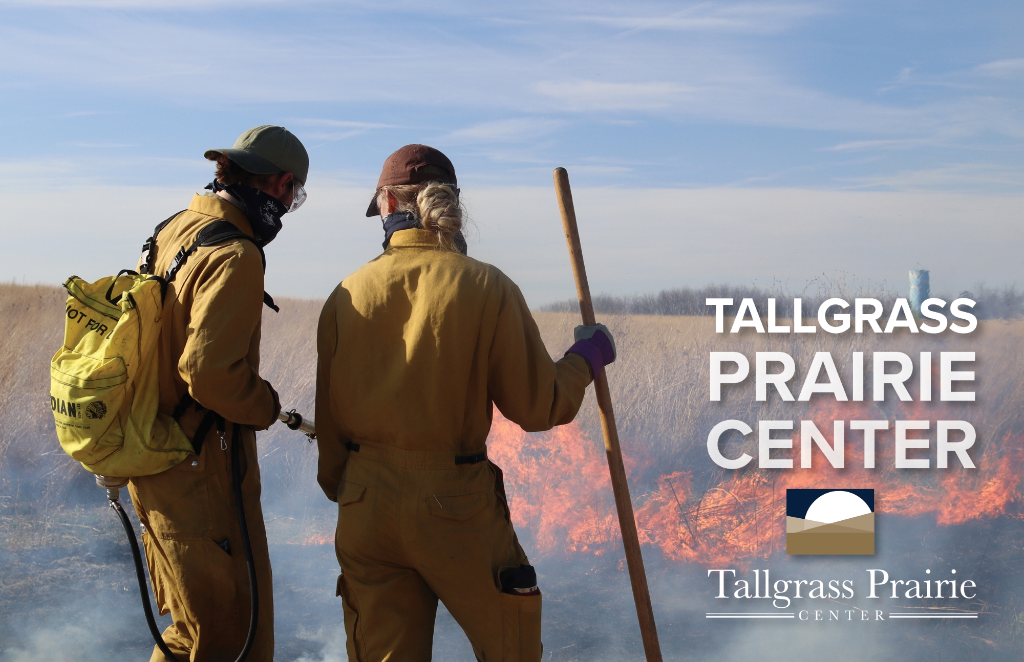 24-25 Highlights Cover, Prescribed burn at Irvine Prairie